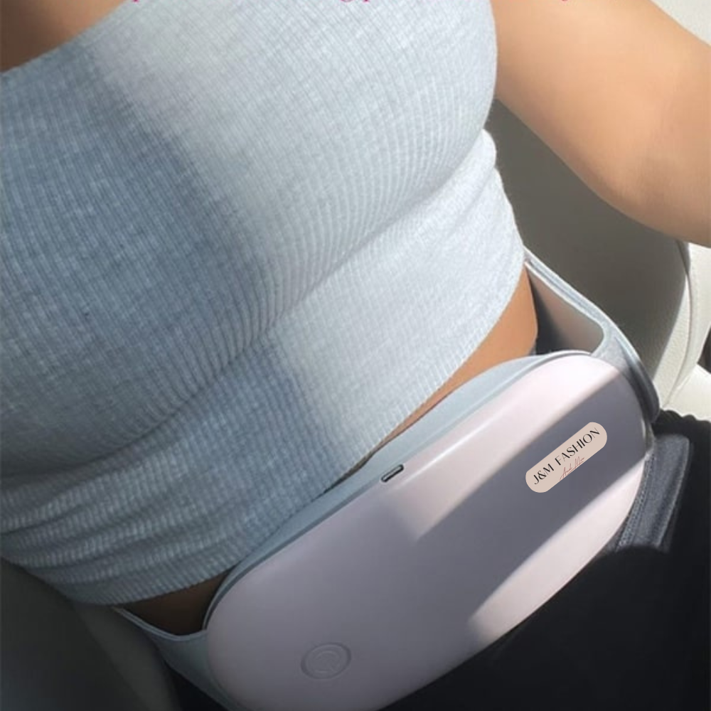 J & M Fashion Menstrual Relief Heating Belt – Portable Vibration & Heat Therapy for Cramps and Back Pain