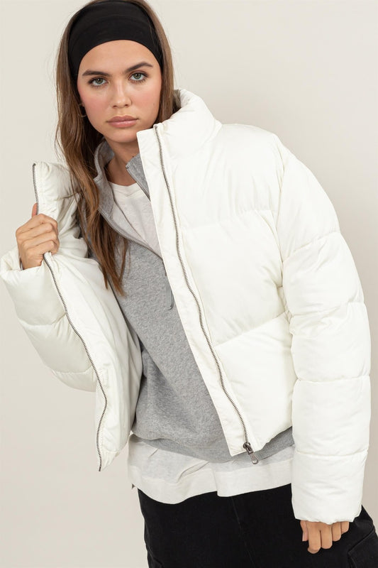 HYFVE Quilted Back Drawstring Puffer Jacket