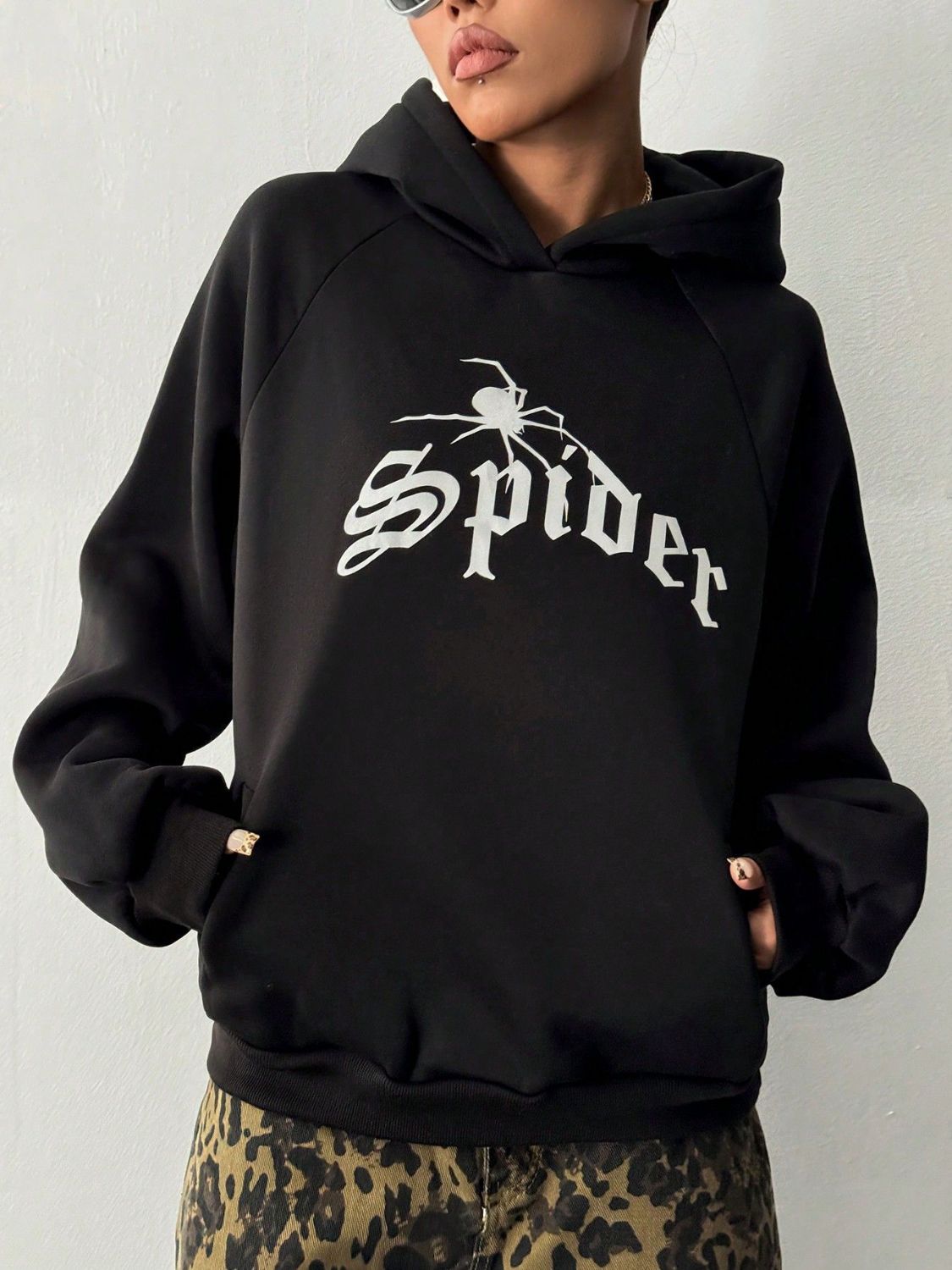 SPIDER Long Sleeve Hoodie with Kangaroo Pocket